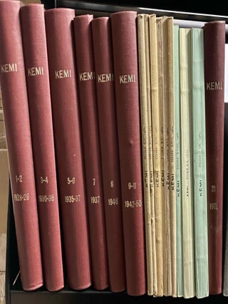 KEMI. Vol. I to XXI (complete set, partly XEROX. AAE - Journal - Set.