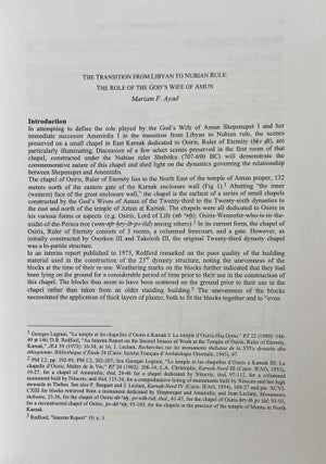 The Libyan period in Egypt. Historical and cultural studies into the 21st-24th dynasties. Proceedings of a conference at Leiden University, 25-27 October 2007.[newline]M8305a-05.jpeg