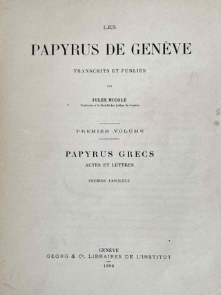 Les papyrus de Genève. 1: Papyrus grecs: actes et lettres[newline]M8317-03.jpeg