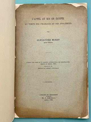 L'appel au roi en Egypte au temps des Pharaons et des Ptol&eacute;m&eacute;es