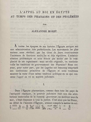 L'appel au roi en Egypte au temps des Pharaons et des Ptolémées