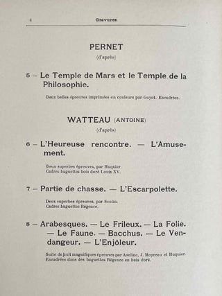 Collection Jean Sauphar. Antiquités égyptiennes, grecques, romaines. Objets d'art et de curiosité. Ameublement. Tableaux, dessins, gravures.