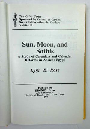 Sun, moon, and Sothis. A study of calendars and calendar reforms in ancient Egypt.[newline]M8343a-02.jpeg