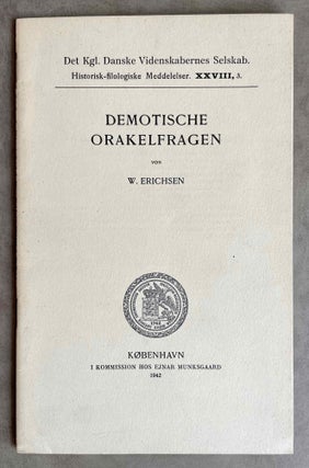 Item #M8345 Demotische Orakelfragen. ERICHSEN Wolja