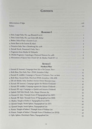 Ramesside inscriptions. Translated and annotated. Notes and comments. Vol. I: Ramesses I, Sethos I and Contemporaries.