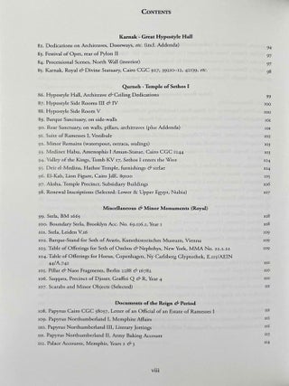 Ramesside inscriptions. Translated and annotated. Notes and comments. Vol. I: Ramesses I, Sethos I and Contemporaries.[newline]M8346c-05.jpeg