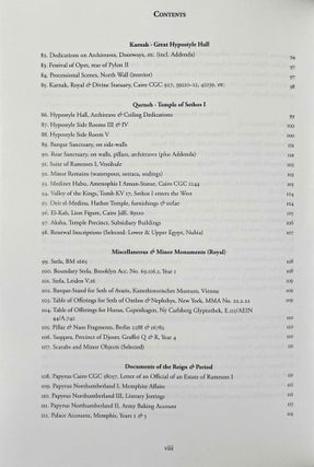 Ramesside inscriptions. Translated and annotated. Notes and comments. Vol. I: Ramesses I, Sethos I and Contemporaries.