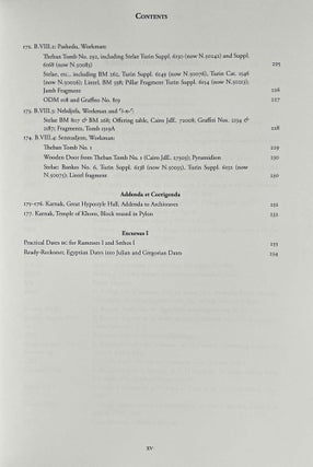 Ramesside inscriptions. Translated and annotated. Notes and comments. Vol. I: Ramesses I, Sethos I and Contemporaries.