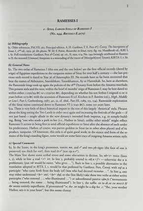Ramesside inscriptions. Translated and annotated. Notes and comments. Vol. I: Ramesses I, Sethos I and Contemporaries.