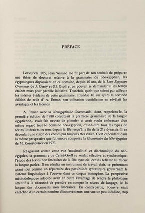 Etudes de néo-égyptien 1. La morphologie verbale (all published)