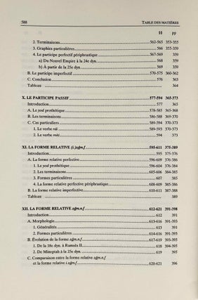 Etudes de néo-égyptien 1. La morphologie verbale (all published)