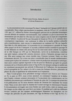 Sources de l'Histoire de Tyr. Vol. II: Textes et images de l'Antiquité et du Moyen-Age.[newline]M8354-04.jpeg