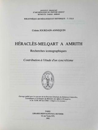 Héraclès-Melqart à Amrith. Recherches iconographiques. Contribution à l'étude d'un syncrétisme.[newline]M8363-01.jpeg