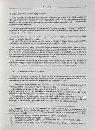 Les lois des bâtiments. Voisinage et habitat urbain dans l'Empire Romain. Recherches sur les rapports entre le droit et la construction privée du siècle d'Auguste au siècle de Justinien.