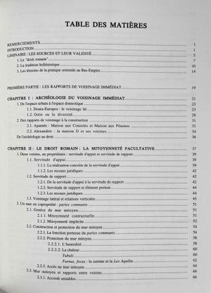 Les lois des bâtiments. Voisinage et habitat urbain dans l'Empire Romain. Recherches sur les rapports entre le droit et la construction privée du siècle d'Auguste au siècle de Justinien.