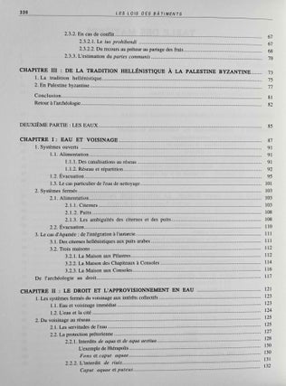 Les lois des bâtiments. Voisinage et habitat urbain dans l'Empire Romain. Recherches sur les rapports entre le droit et la construction privée du siècle d'Auguste au siècle de Justinien.