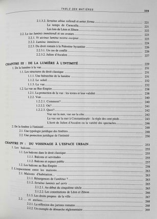 Les lois des bâtiments. Voisinage et habitat urbain dans l'Empire Romain. Recherches sur les rapports entre le droit et la construction privée du siècle d'Auguste au siècle de Justinien.