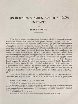 Mélanges syriens offerts à Monsieur René Dussaud. Tome I & II (complete set)[newline]M8373-05.jpeg
