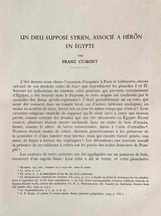 Mélanges syriens offerts à Monsieur René Dussaud. Tome I & II (complete set)