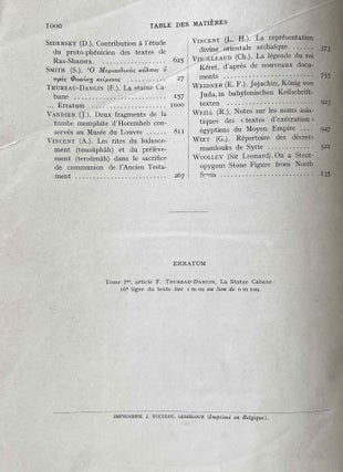 Mélanges syriens offerts à Monsieur René Dussaud. Tome I & II (complete set)