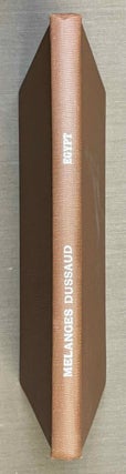 Item #M8373a Mélanges syriens offerts à Monsieur René Dussaud. Set of bound fascicles on...