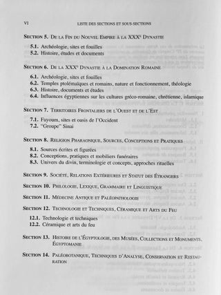 Proceedings of the Ninth International Congress of Egyptologists / Actes du neuvieme Congres International des Egyptologues. 2 volumes (complete set)[newline]M8379-03.jpeg