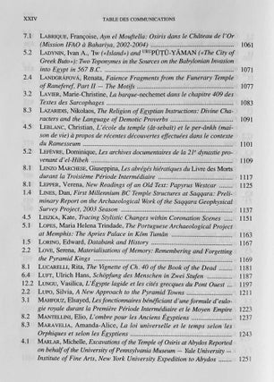 Proceedings of the Ninth International Congress of Egyptologists / Actes du neuvieme Congres International des Egyptologues. 2 volumes (complete set)