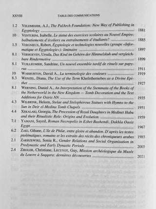 Proceedings of the Ninth International Congress of Egyptologists / Actes du neuvieme Congres International des Egyptologues. 2 volumes (complete set)[newline]M8379-25.jpeg