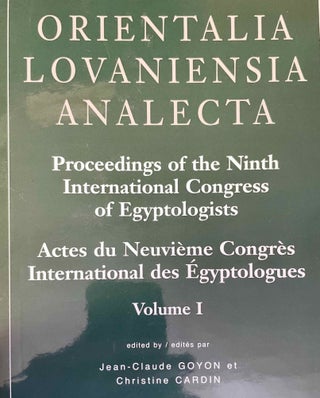 Item #M8379b Proceedings of the Ninth International Congress of Egyptologists / Actes du neuvieme...