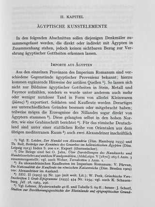 Die Zeugnisse ägyptischer Religion und Kunstelemente im römischen Deutschland