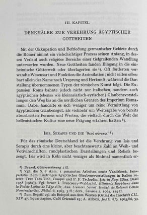 Die Zeugnisse ägyptischer Religion und Kunstelemente im römischen Deutschland
