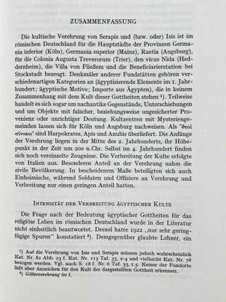 Die Zeugnisse ägyptischer Religion und Kunstelemente im römischen Deutschland