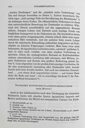 Die Zeugnisse ägyptischer Religion und Kunstelemente im römischen Deutschland