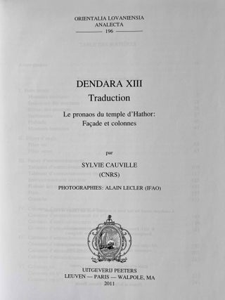 Dendara XIII. Traduction. Le pronaos du temple d'Hathor: Façade et colonnes.[newline]M8394-01.jpeg