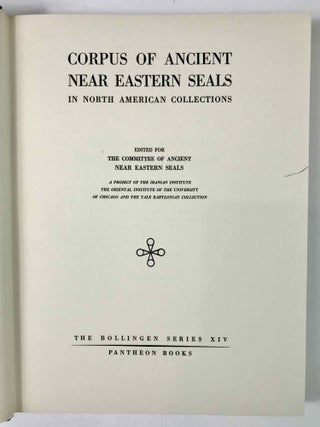 Corpus of Ancient Near Eastern Seals in North American Collections. Vol. I: The collection of the Pierpont Morgan Library, catalogued and edited by Edith Porada in collaboration with Briggs Buchanan (all published). Text and Plates. (complete set)[newline]M8401-04.jpeg
