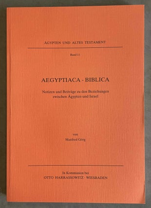 Item #M8408 Aegyptiaca-Biblica. Notizen und Beiträge zu den Beziehungen zwischen Ägypten und...[newline]M8408-00.jpeg