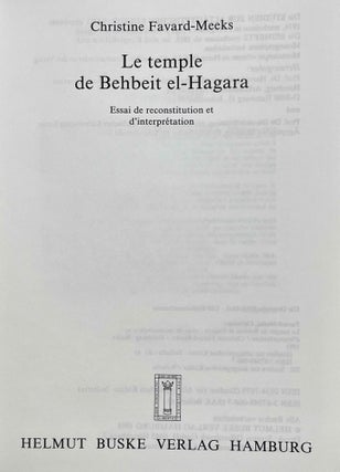 Le temple de Behbeit el-Hagara. Essai de reconstitution et d'interprétation.[newline]M8411-01.jpeg
