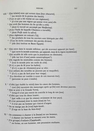 L'hymne à la crue du Nil. Tome I: Traduction et commentaire. Tome II: Présentation du texte. Texte synoptique. Planches. (complete set)
