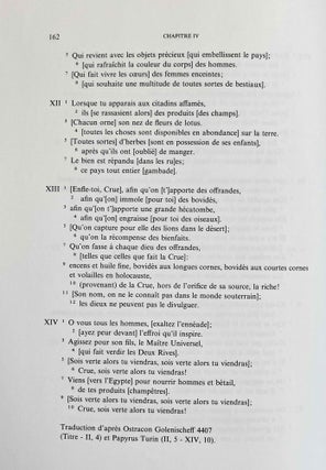 L'hymne à la crue du Nil. Tome I: Traduction et commentaire. Tome II: Présentation du texte. Texte synoptique. Planches. (complete set)