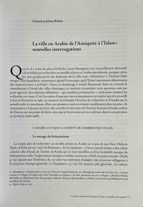 Histoire, archéologies littératures du monde musulman. Mélanges en l'honneur d'André Raymond.[newline]M8428-09.jpeg