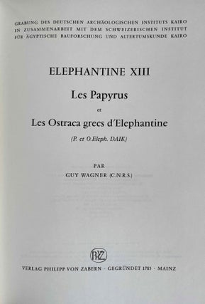 Les papyrus et les ostraca grecs d'Elephantine (P. et O.Eleph. DAIK).[newline]M8459-01.jpeg