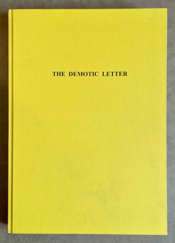 Item #M8461 The demotic letter. A study of epistolographic scribal traditions against their intra- and intercultural background. DEPAUW Mark.[newline]M8461-00.jpeg