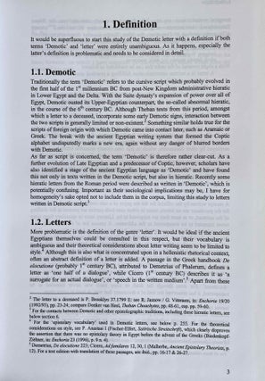 The demotic letter. A study of epistolographic scribal traditions against their intra- and intercultural background.[newline]M8461-09.jpeg