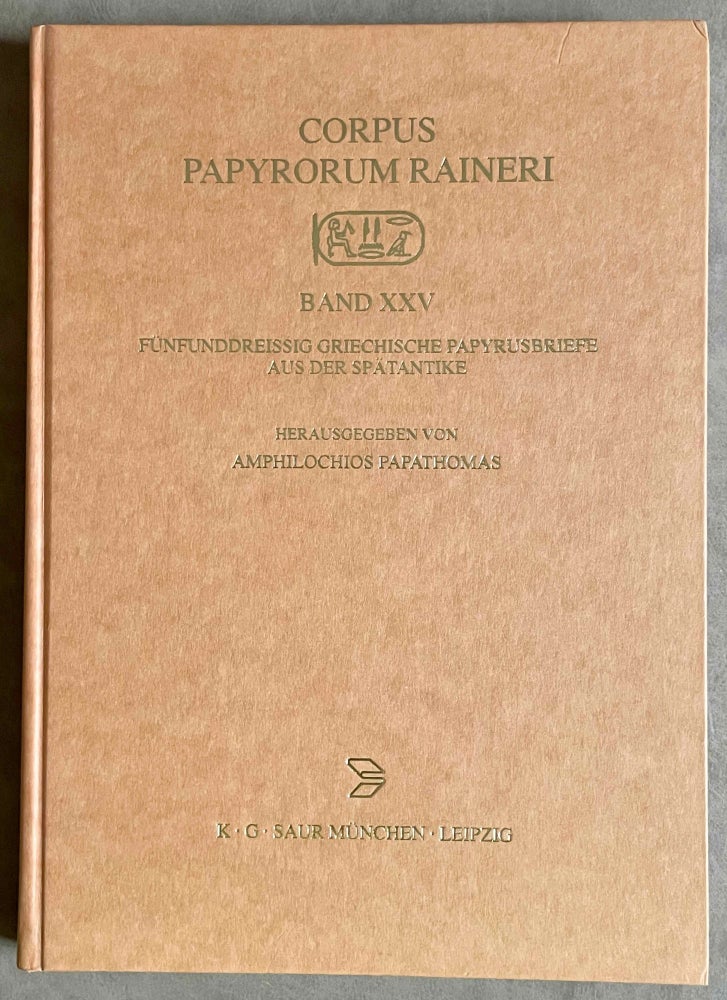 Item #M8468 Fünfunddreissig griechische Papyrusbriefe aus der Spätantike. PAPATHOMAS Amphilochios.[newline]M8468-00.jpeg