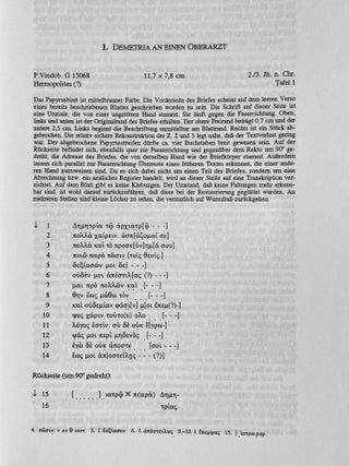 Fünfunddreissig griechische Papyrusbriefe aus der Spätantike