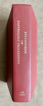 Item #M8472 Proceedings of the Sixteenth International Congress of Papyrology (New York, 24-31...[newline]M8472-00.jpeg