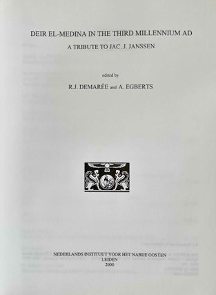 Deir el-Medina in the third millennium AD. A tribute to Jac. J. Janssen.