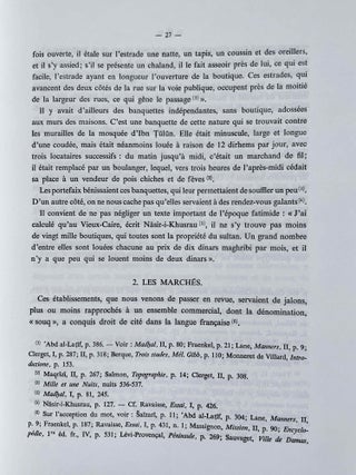 Les marchés du Caire. Traduction annotée du texte de Maqrizi.