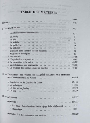 Les marchés du Caire. Traduction annotée du texte de Maqrizi.