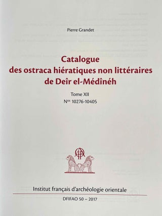 Catalogue des ostraca hiératiques non littéraires de Deir el-Medîneh. Tome XII: Nos 10276-10405[newline]M8491-01.jpeg